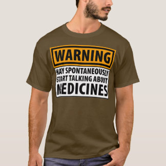 T-shirt Avertissement Peut Commencer Spontanément À Parler