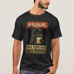 T-shirt Avertissement Peut Contenir Bourbon Whiskey Sarcas