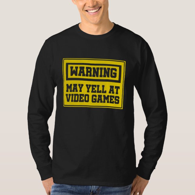 T-shirt Avertissement Peut hurler Sur Le Contrôleur De Con (Devant)