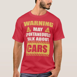 T-shirt Avertissement Peut Parler spontanément de s