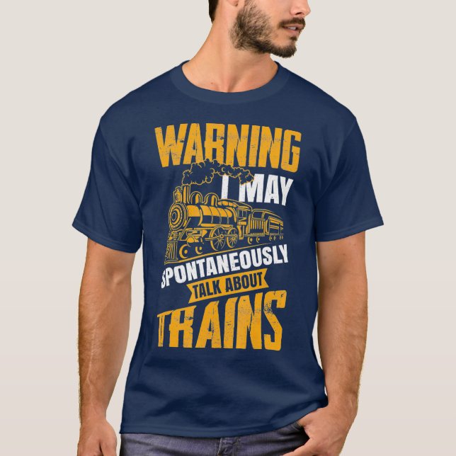 T-shirt Avertissement Peut Parler Spontanément Du Cadeau T (Devant)