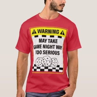 T-shirt Avertissement Peut Prendre Le Jeu De Nuit Beaucoup