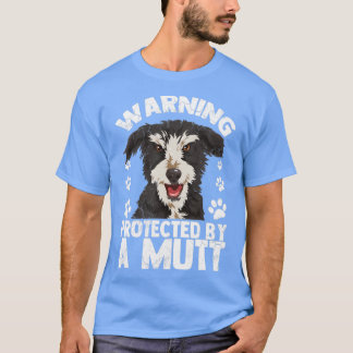 T-shirt Avertissement Protégé Par Un Propriétaire De Chien