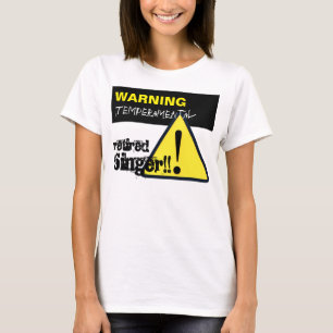 T-shirt Avertissement Signal de danger Temperamental Chant