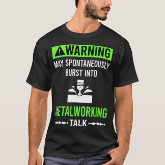 T-shirt Avertissement vert Métalworker au travail