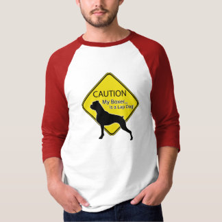 T-shirt Avertissez mon boxeur est un chien de recouvrement