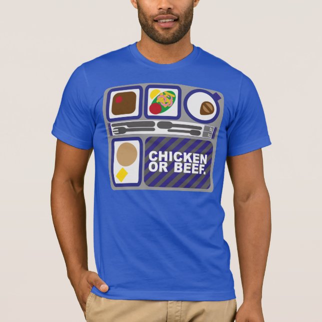 T-shirt Avgeek - poulet ou boeuf (Devant)