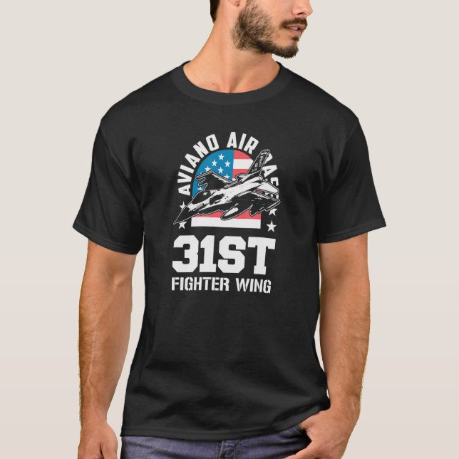 T-shirt Aviano Air Base 31e escadre de combat Italie Souve (Devant)