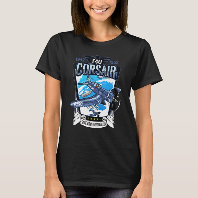 T-shirt Aviateur américain F4u Corsair 2ème guerre mondial (Devant)