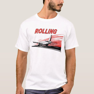 T-shirt Aviation Avion en Roulement