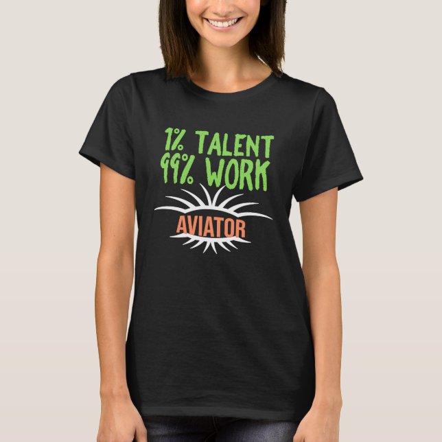 T-shirt Aviator Profession career worker working quotes  1 (Devant)