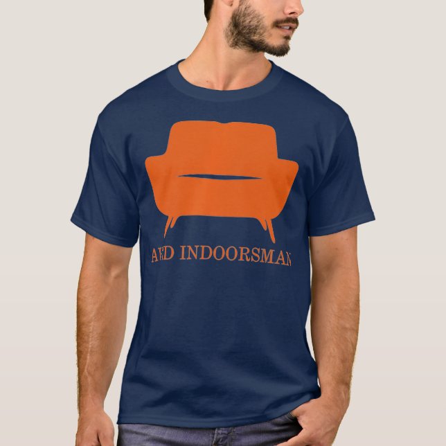 T-shirt AVID INDOORSMAN chaise moderne du milieu du siècle (Devant)