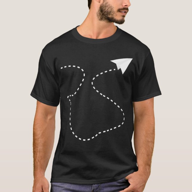 T-shirt Avion à Papier Avion Volant Avion (Devant)