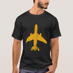 T-shirt Avion Avion Pilote Jaune Jet
