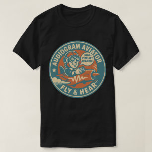 T-shirt Avion d'audiogramme Voler et entendre