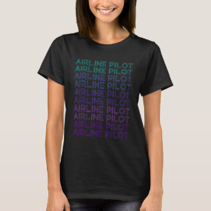T-shirt Avion de ligne aérienne pilote avion