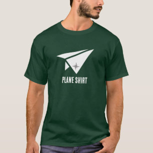 T-shirt Avion en Papier & Boussole, Simple, Minimaliste