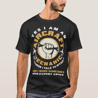 T-shirt Avion Mécanicien Expert Aéronautique Amusant Aéron