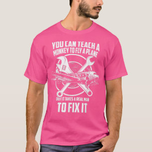 T-shirt Avion MécaniqueVéritable homme en avion