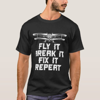 T-shirt Avion Pilote De Volet Contrôlé Rc Plans Modèle Rc 