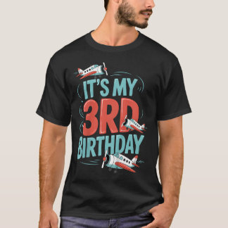 T-shirt avion pour garçon de 3 ans pour anniversai