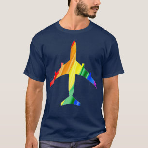 T-shirt Avion Rainbow Gay Indicateur de vol