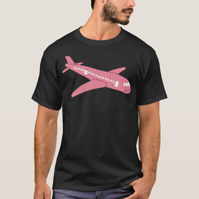 T-shirt Avion rose (Devant)