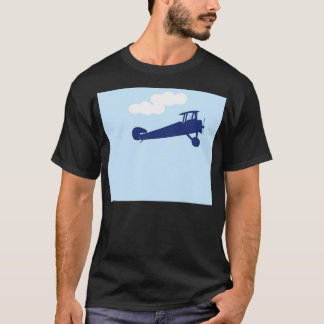 T-shirt Avion sur le fond bleu en pastel simple