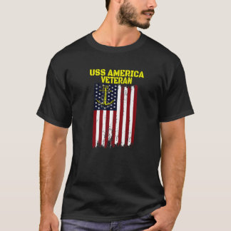 T-shirt Avion USS America CV-66 CVA-66 Vétéran'