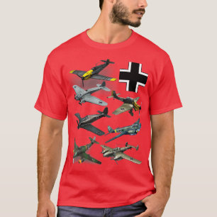 T-shirt Avions de chasse allemands de 2ème guerre mondiale
