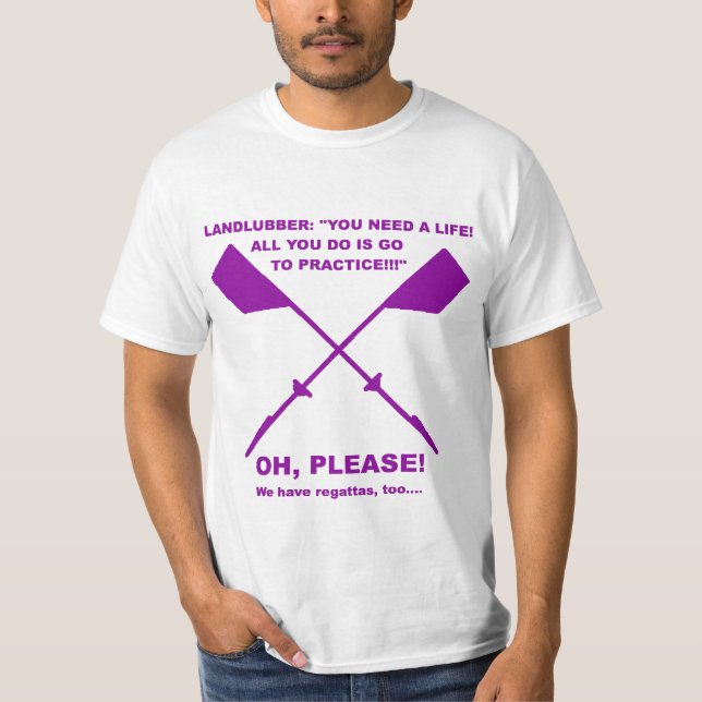 T-shirt Aviron Meme (pourpre) (Devant)