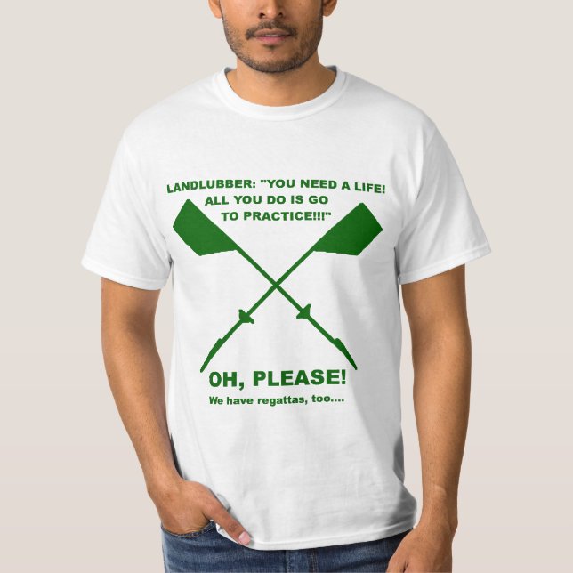 T-shirt Aviron Meme (vert forêt) (Devant)
