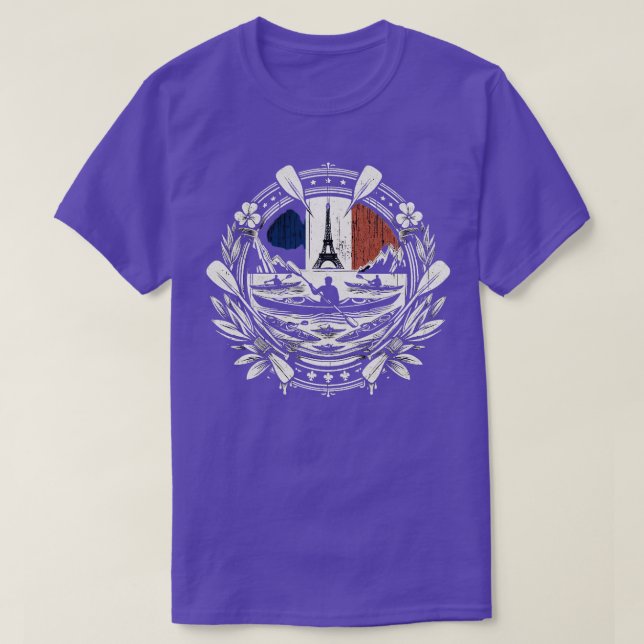 T-shirt Aviron Supporter Compétition Sportive France Raili (Design devant)