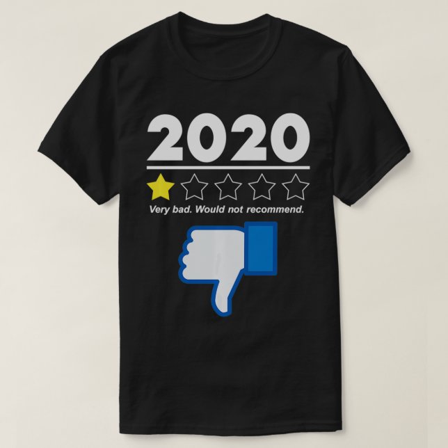 T-shirt Avis 2020 Très Mauvais Ne Recommanderait Pas 1 Sta (Design devant)