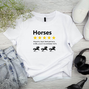 T-shirt Avis 5 étoiles sur Funny Horses