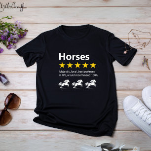 T-shirt Avis 5 étoiles sur Funny Horses