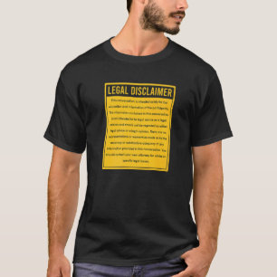 T-shirt Avis de non-responsabilité Conversation avocat Dro