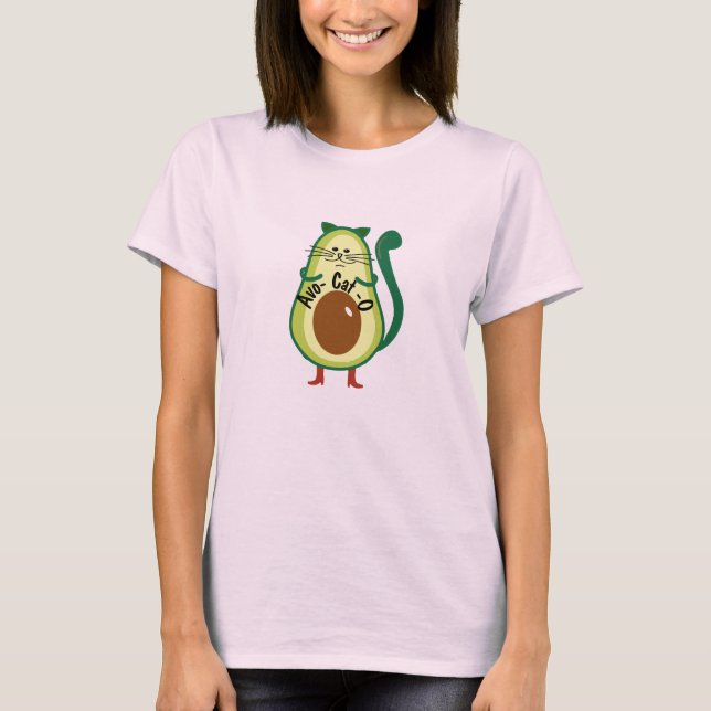 T-shirt Avo-cat-o, Drôle Nerdy Cat Guac Avocado Amateurs T (Devant)