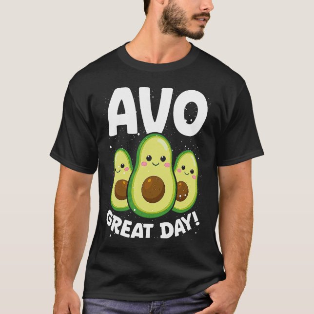 T-shirt Avo Great Day Backprint Avocado (Devant)
