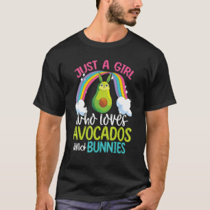 T-shirt Avocado Animal Animaux Animaux Filles Femmes Lapin