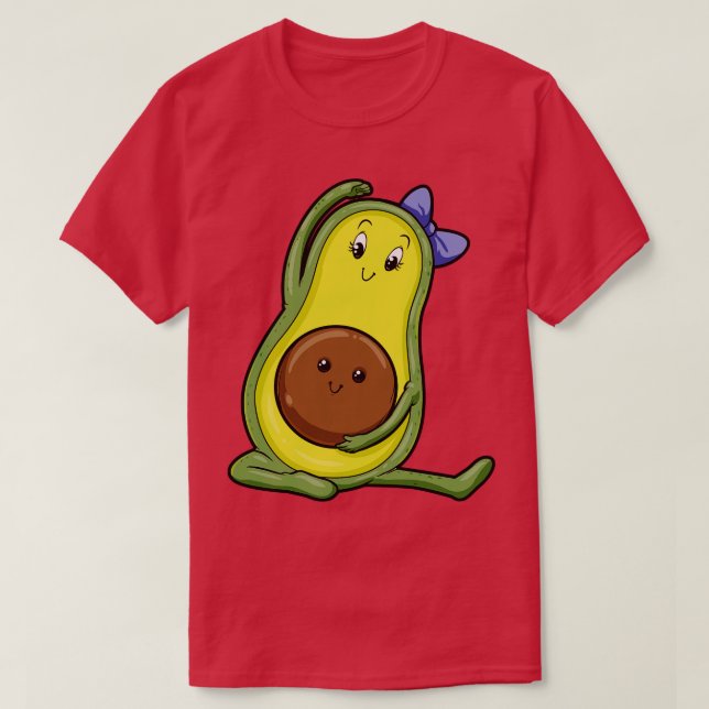 T-shirt Avocado au Yoga avec bébé (Design devant)
