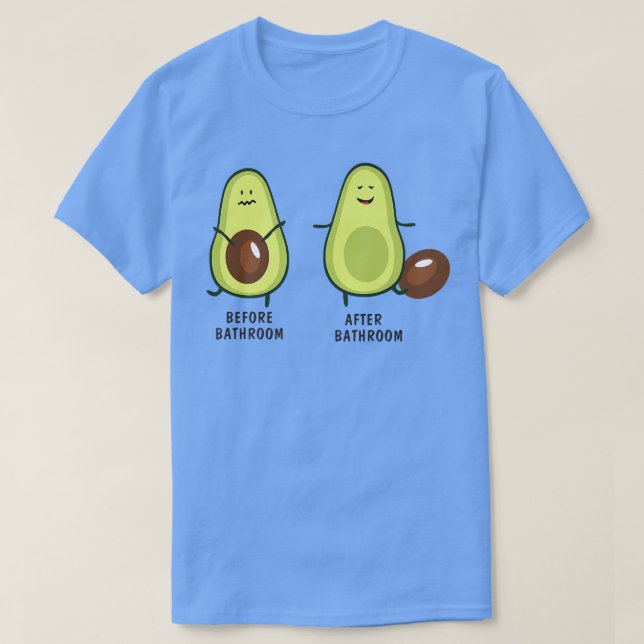 T-shirt Avocado De Pooping Cute Pour Hommes Femmes, Vegan, (Design devant)