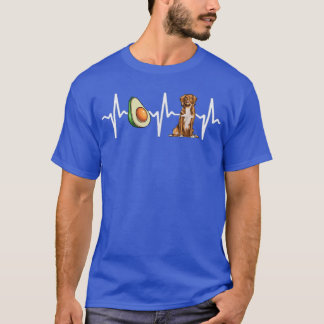 T-shirt Avocado Duck Tolling Retriers Heartbeat Dog Log