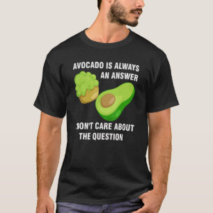 T-shirt avocado est toujours la réponse Je ne m'intéresse 