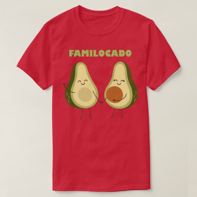 T-shirt Avocado Fam Avocado Vegan Légumes qui aiment l'Avo (Design devant)