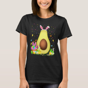 T-shirt Avocado Fruit Easter Oeuf Hunt Bunny Avocado Pâque