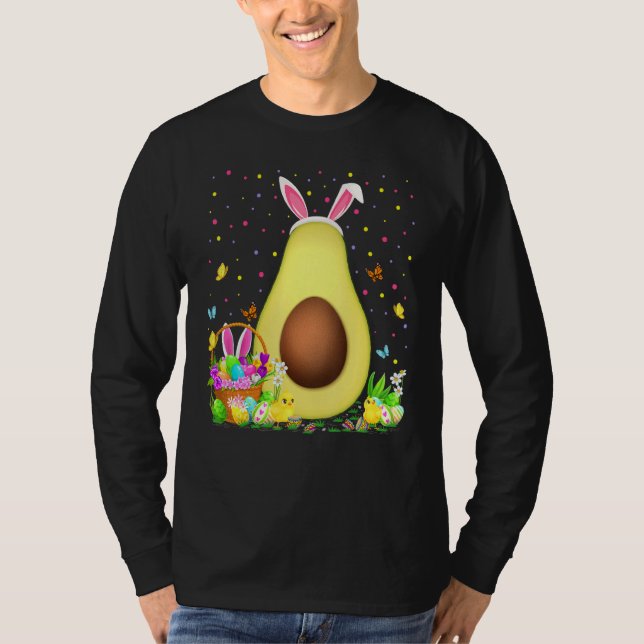 T-shirt Avocado Fruit Easter Oeuf Hunt Bunny Avocado Pâque (Devant)