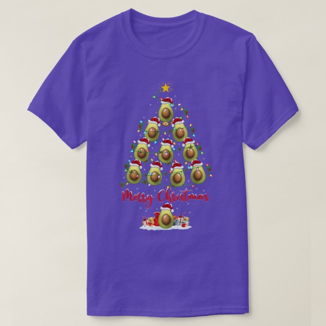 T-shirt Avocado Fruit Lover Matching Père Noël Avocado Chr (Design devant)