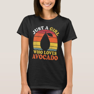 T-shirt Avocado Fruit Vintage Juste Une Fille Qui Aime Avo