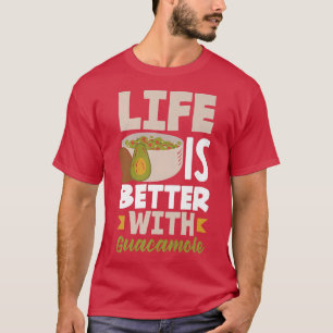 T-shirt Avocado Guacamole La vie est meilleur Vega Food